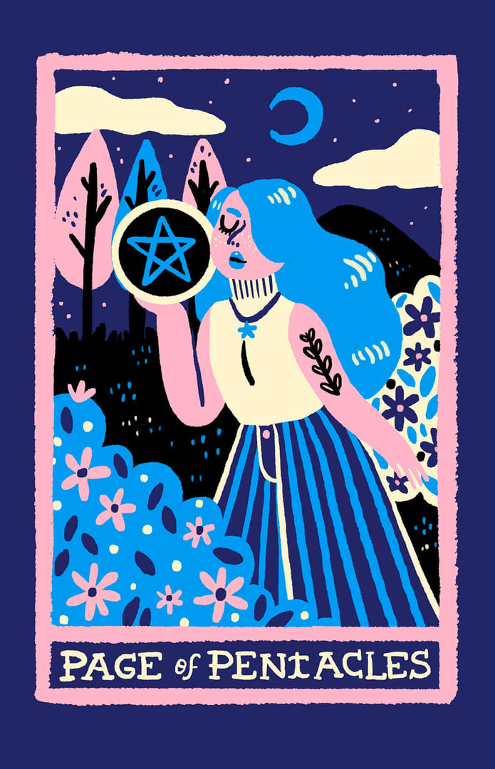 Sota de Oros — Rainbow Tarot