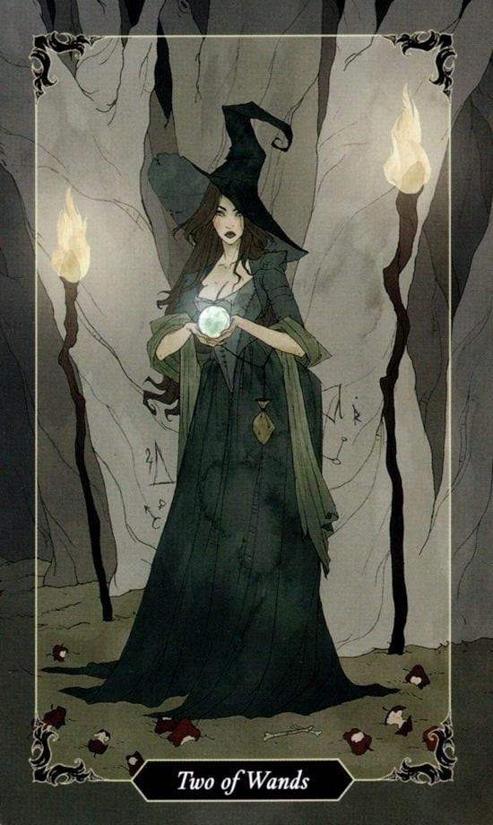 Two of Wands — Dark Wood Tarot