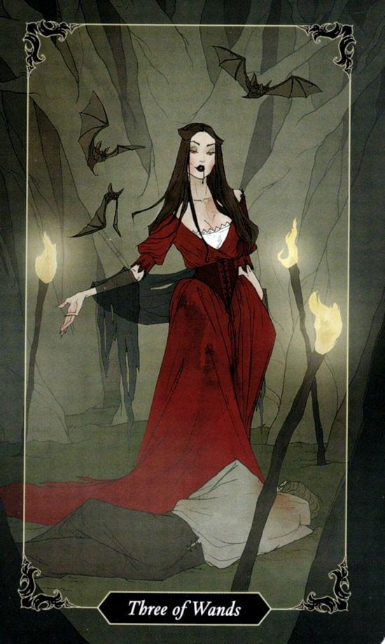 Three of Wands — Dark Wood Tarot