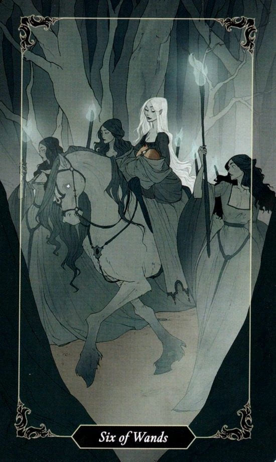 Six of Wands — Dark Wood Tarot