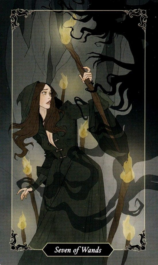 Seven of Wands — Dark Wood Tarot