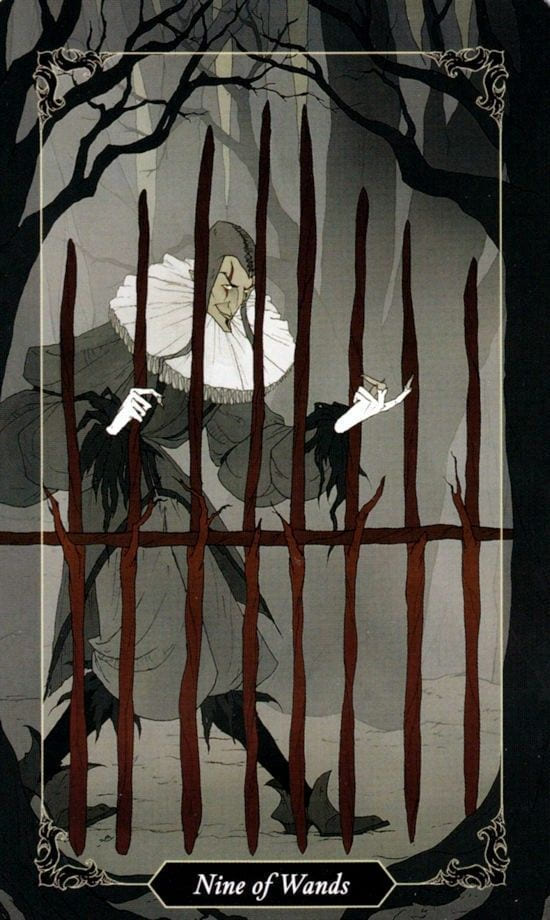 Nine of Wands — Dark Wood Tarot
