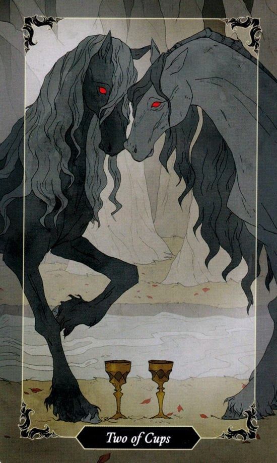 Two of Cups — Dark Wood Tarot