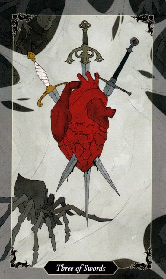 Three of Swords — Dark Wood Tarot