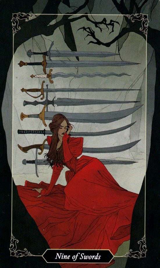 Nine of Swords — Dark Wood Tarot