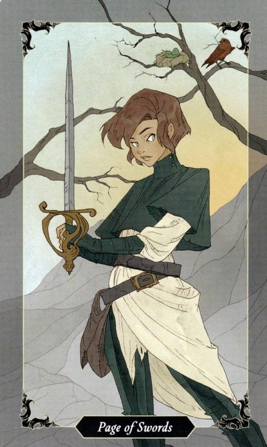 Page of Swords — Dark Wood Tarot