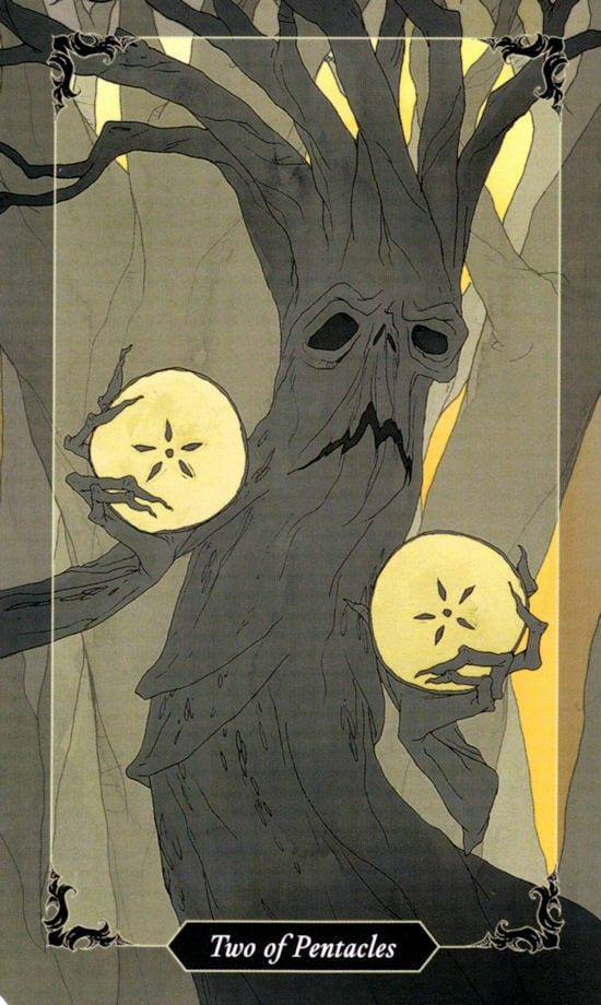 Two of Pentacles — Dark Wood Tarot
