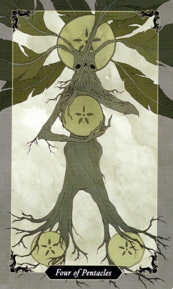 Four of Pentacles — Dark Wood Tarot