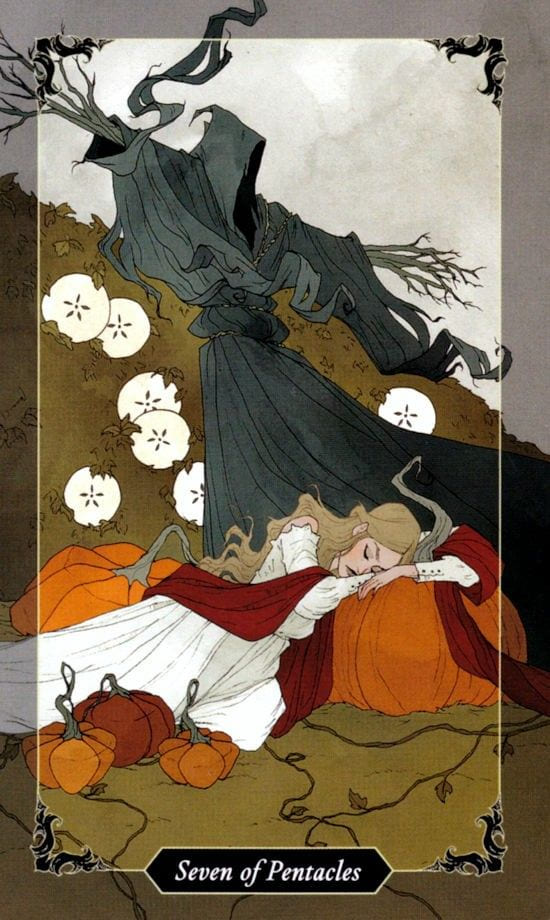 Seven of Pentacles — Dark Wood Tarot