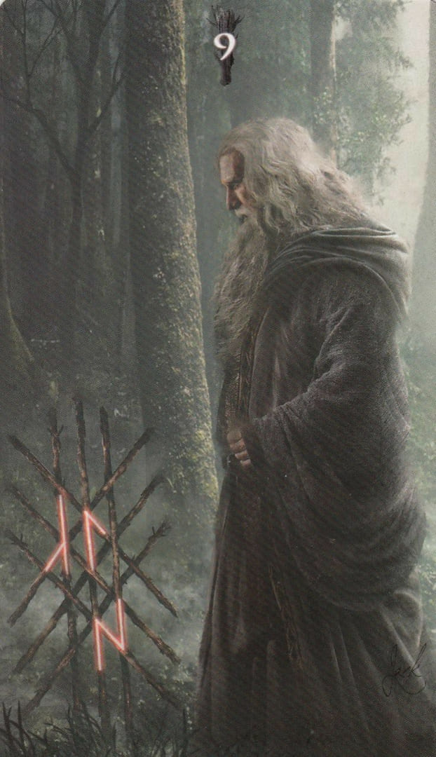 Nine of Wands — Runic Tarot