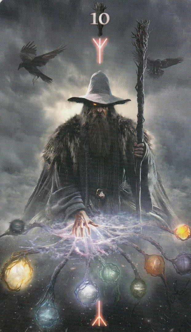 Ten of Wands — Runic Tarot