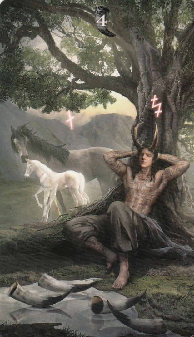 Four of Cups — Runic Tarot