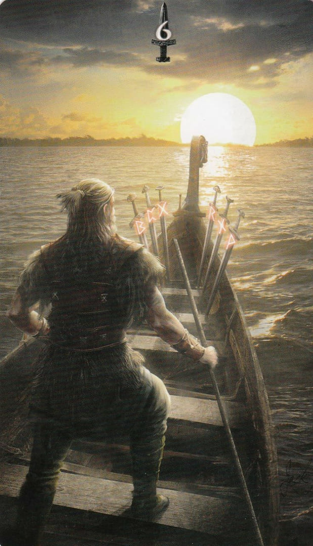 Six of Swords — Runic Tarot