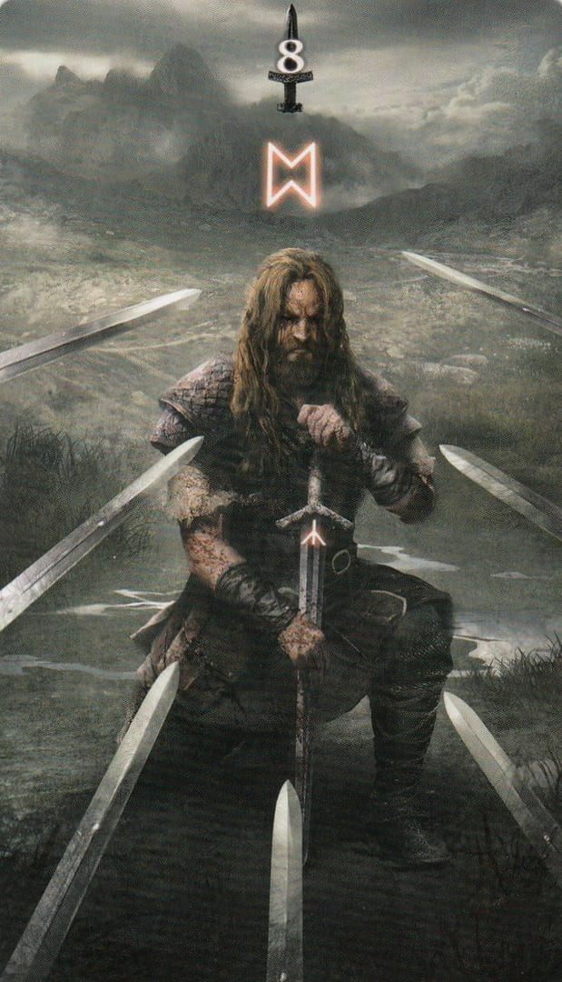 Eight of Swords — Runic Tarot