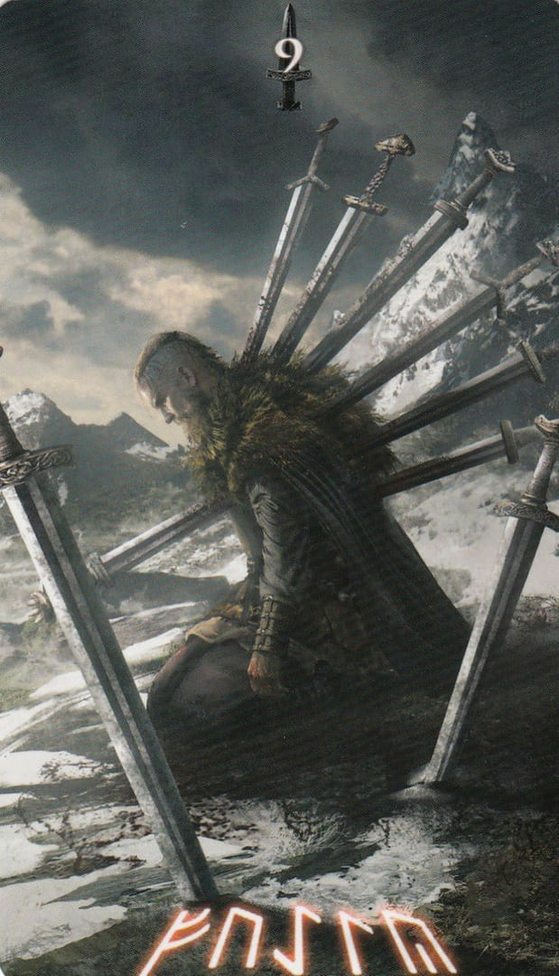 Nine of Swords — Runic Tarot