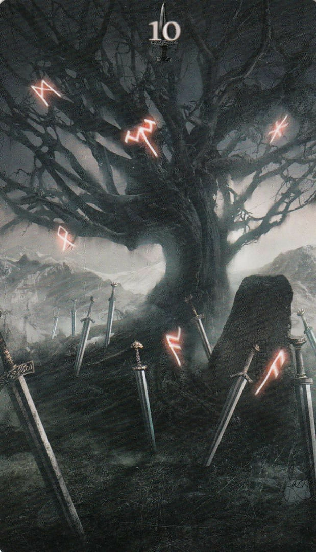 Ten of Swords — Runic Tarot