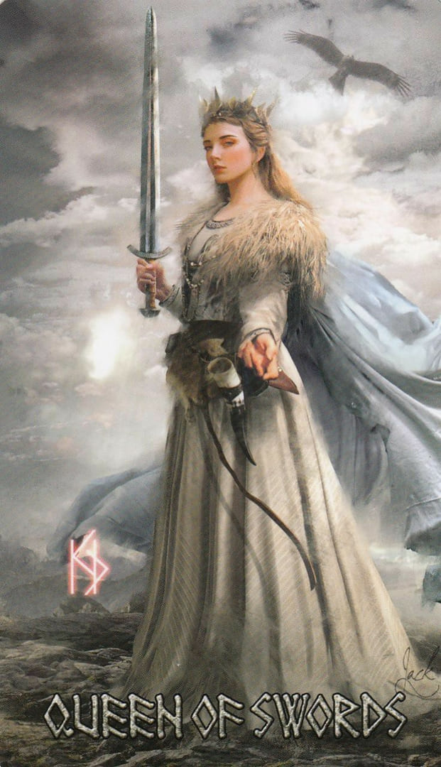 Queen of Swords — Runic Tarot