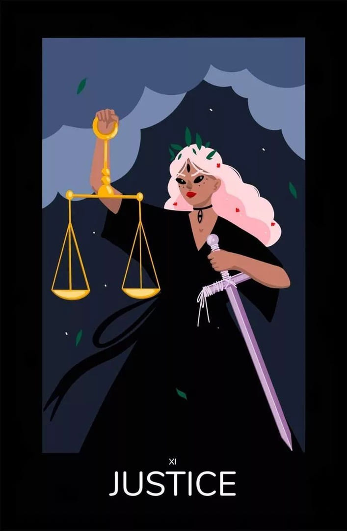 Justice — Sabotage Tarot