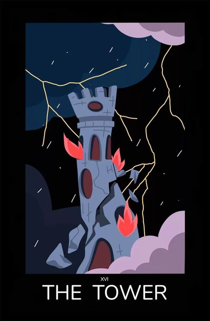 The Tower — Sabotage Tarot