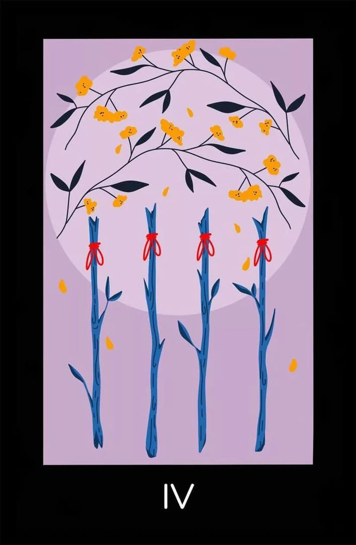 Four of Wands — Sabotage Tarot