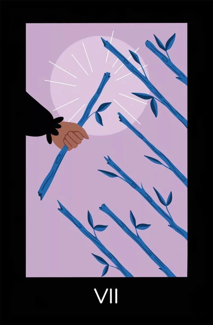 Seven of Wands — Sabotage Tarot