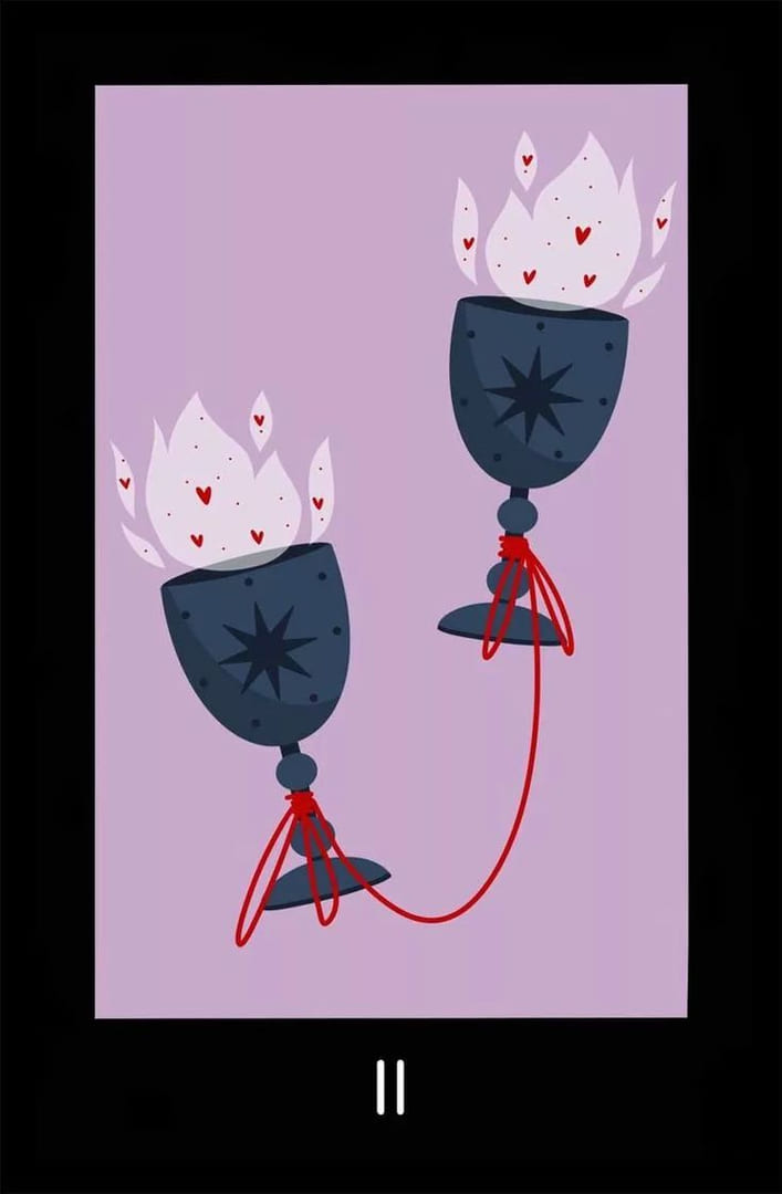 Dos de Copas — Sabotage Tarot