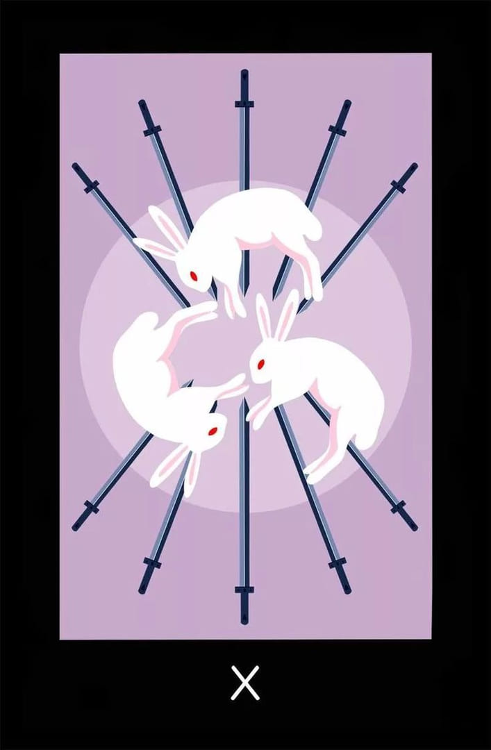 Ten of Swords — Sabotage Tarot