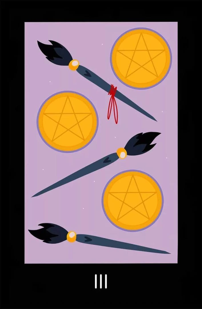Three of Pentacles — Sabotage Tarot