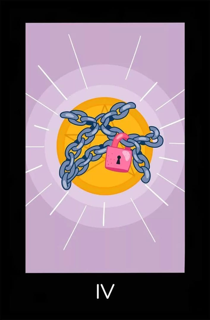 Four of Pentacles — Sabotage Tarot