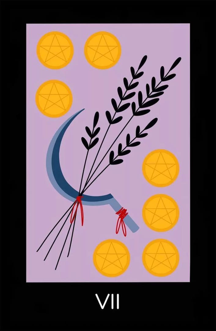 Siete de Oros — Sabotage Tarot