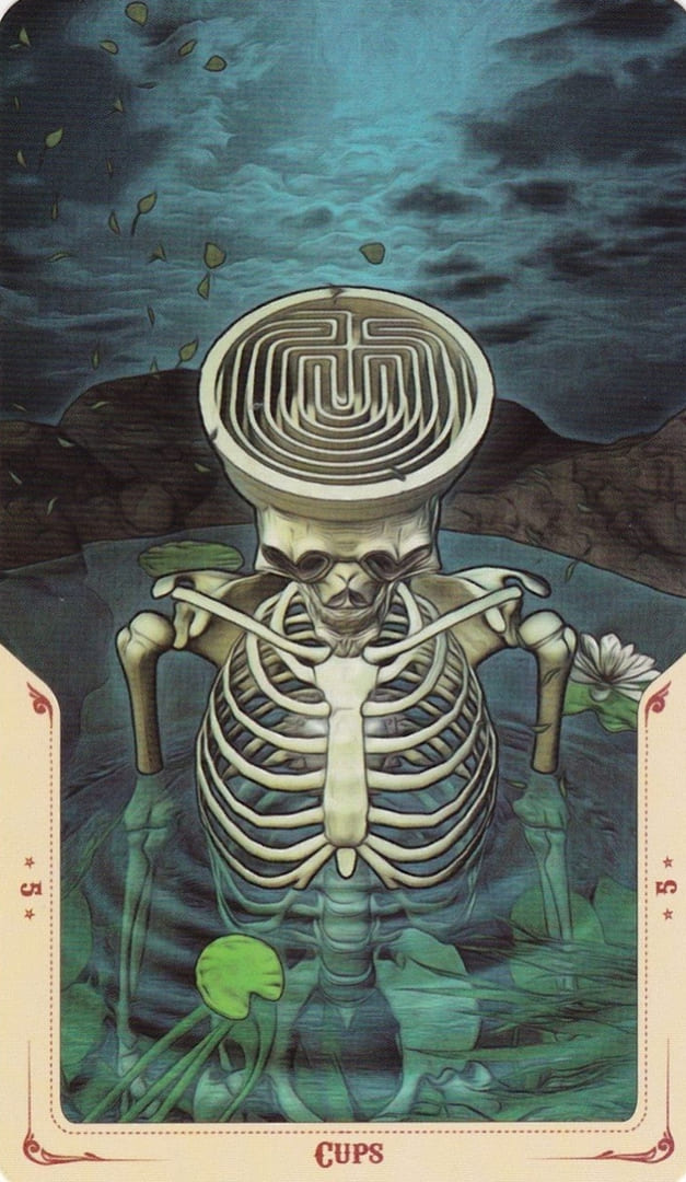 Five of Cups — Santa Muerte Tarot Card Meanings