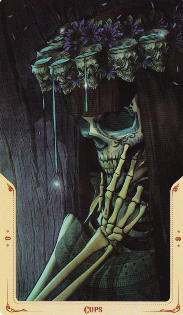 Eight of Cups — Santa Muerte Tarot Card Meanings