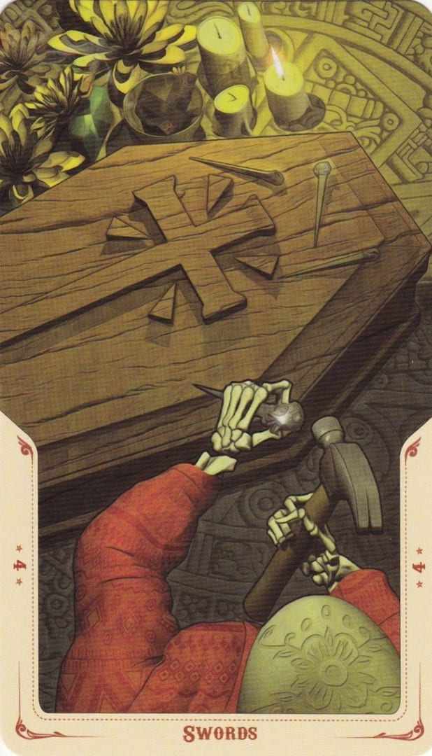 Four of Swords — Santa Muerte Tarot Card Meanings