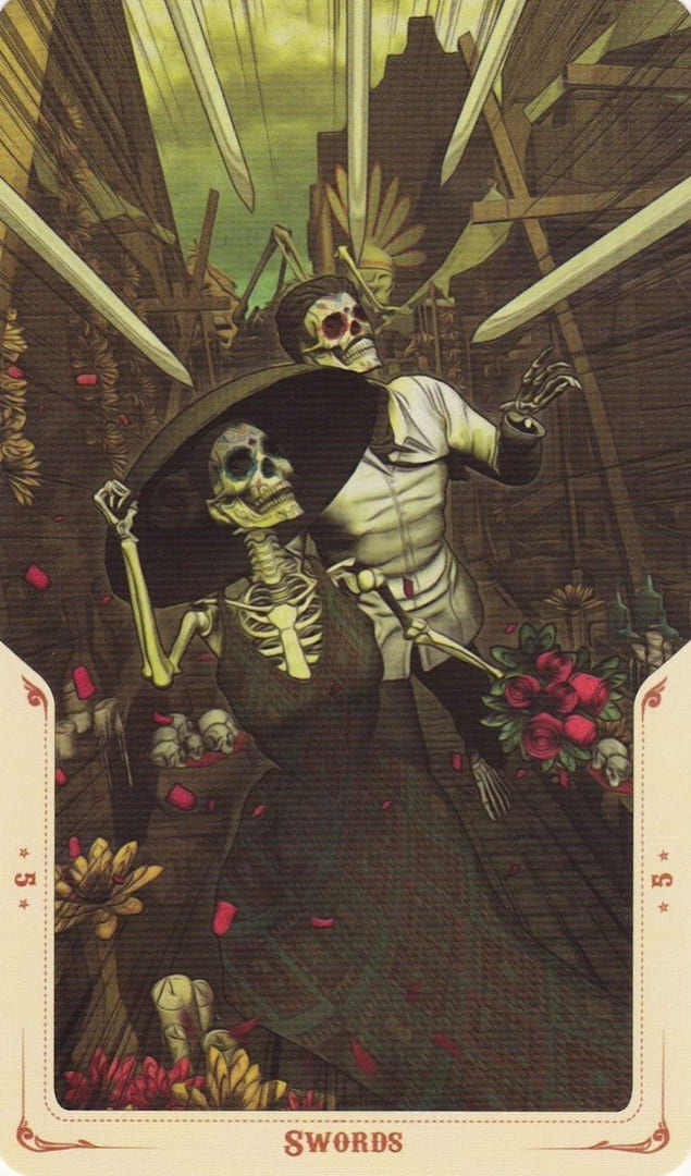 Five of Swords — Santa Muerte Tarot Card Meanings