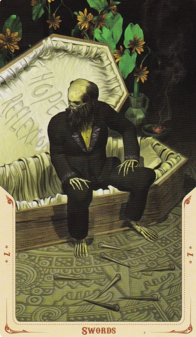 Seven of Swords — Santa Muerte Tarot Card Meanings