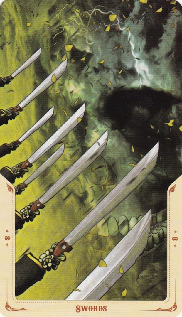 Eight of Swords — Santa Muerte Tarot Card Meanings