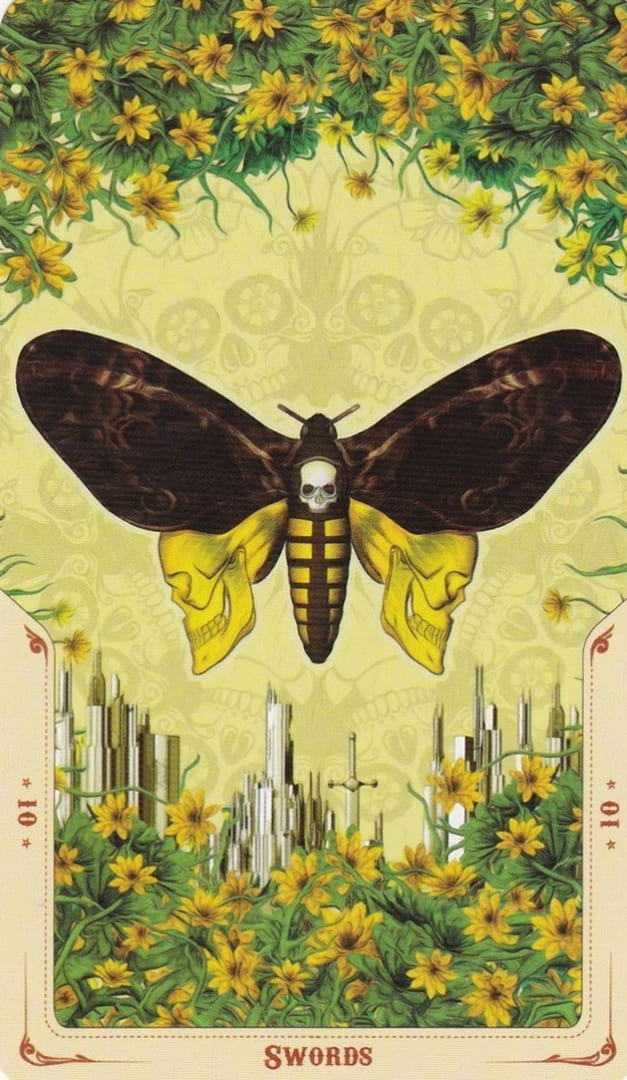 Ten of Swords — Santa Muerte Tarot Card Meanings