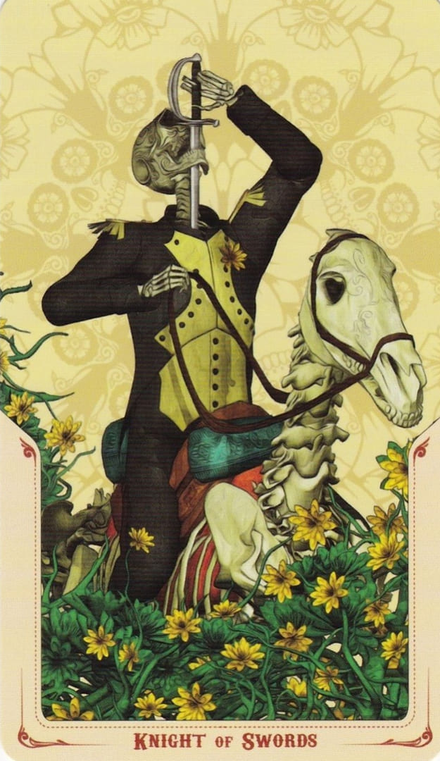 Knight of Swords — Santa Muerte Tarot Card Meanings