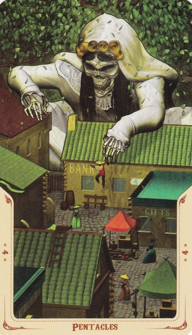 Four of Pentacles — Santa Muerte Tarot Card Meanings
