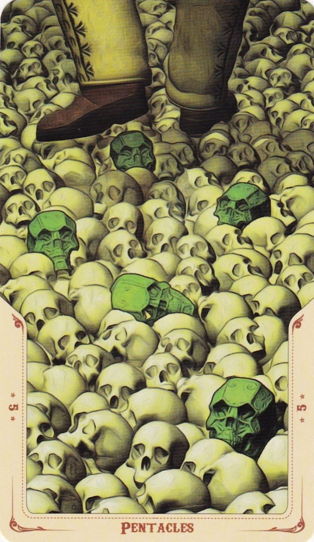 Five of Pentacles — Santa Muerte Tarot Card Meanings