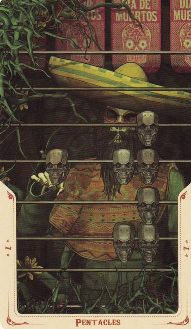 Seven of Pentacles — Santa Muerte Tarot Card Meanings