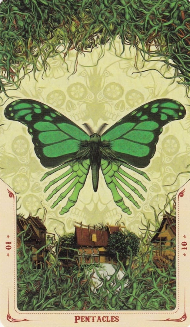 Diez de Oros — Tarot de la Santa Muerte