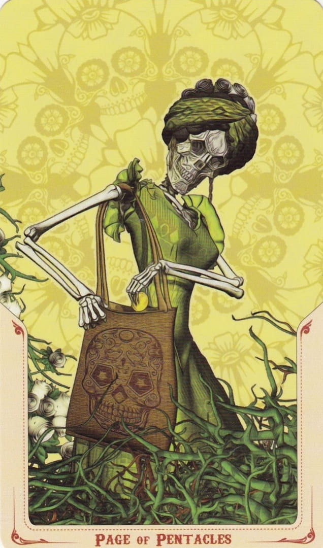 Page of Pentacles — Santa Muerte Tarot Card Meanings