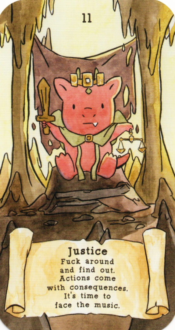 Justice — Sassy Dragons Tarot