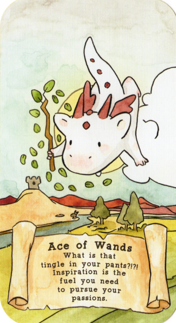 As de Bastos — Sassy Dragons Tarot