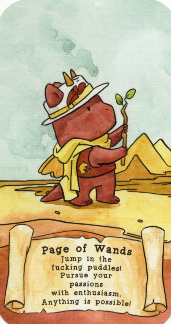 Page of Wands — Sassy Dragons Tarot
