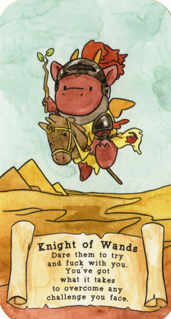 Knight of Wands — Sassy Dragons Tarot