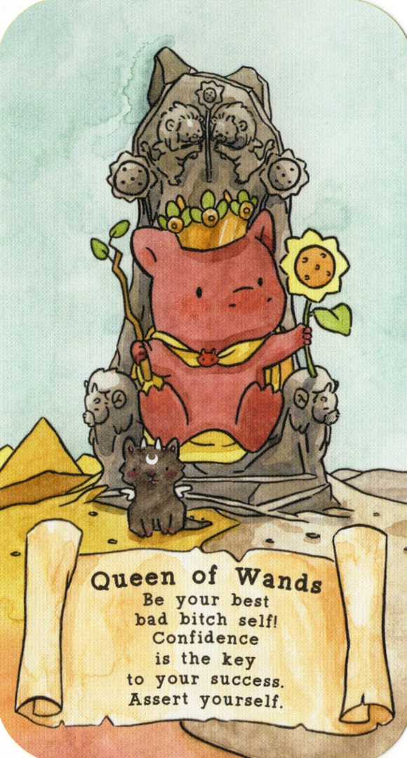Queen of Wands — Sassy Dragons Tarot