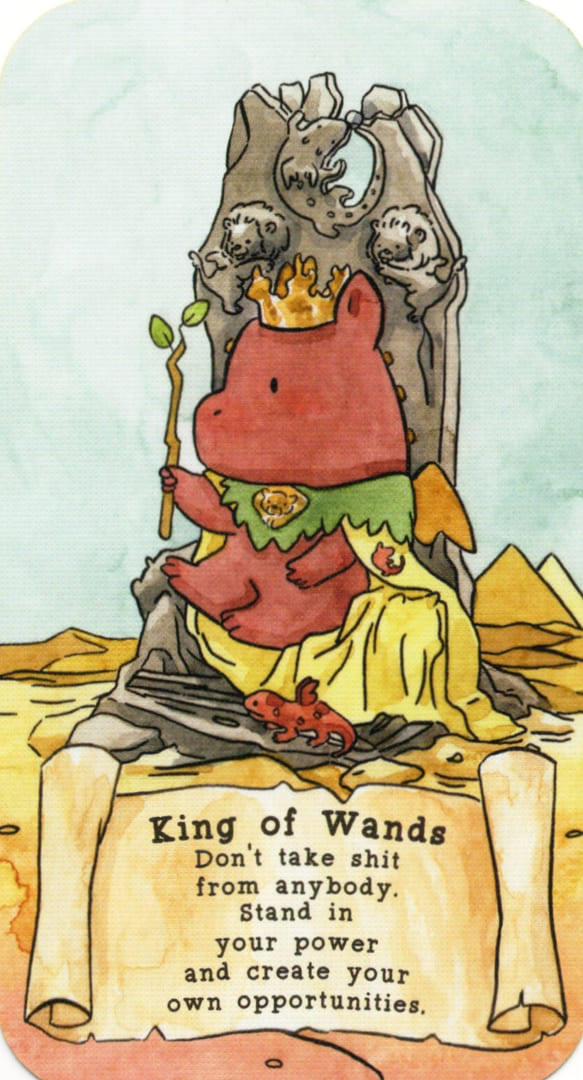 King of Wands — Sassy Dragons Tarot