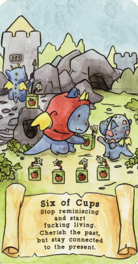 Six of Cups — Sassy Dragons Tarot